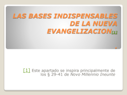 Las bases de la nueva evangelizacion