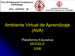 Ambiente Virtual de Aprendizaje (AVA)