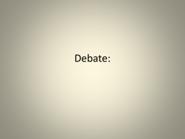 Debate: