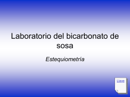 Laboratorio del bicarbonato de sosa