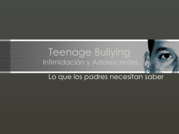 Teenage Bullying