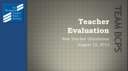 Teacher Evaluation - Baltimore County Public