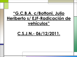 GCBA c/ Bottoni, Julio Heriberto s/ EJF-