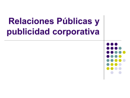 Relaciones Públicas y publicidad corporativa -