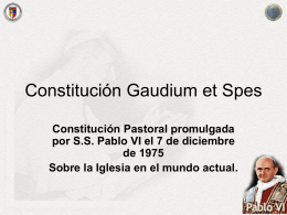 Constitución Gaudium et Spes