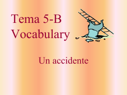 Tema 5-B Vocabulary