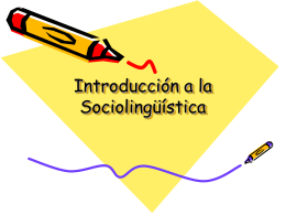 Introducción a la Sociolingüística