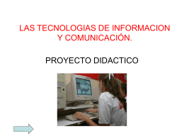 LAS TECNOLOGIAS DE INFORMACION Y COMUNICACIÓN.