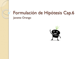 Formulación de Hipótesis Cap.6