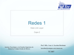 Redes 1 - Homepage of Professor Ivan A. Escobar