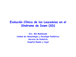 Evolucion clinica de las leucemias en el Sindrome