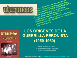 LOS ORIGENES DE LA GUERRILLA PERONISTA (1959