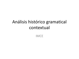 Análisis histórico gramatical contextual