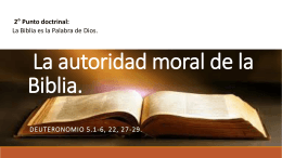 La autoridad moral de la Biblia. - Inicio ICIAR -