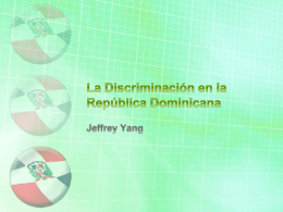La Discriminación en la Republica Dominicana