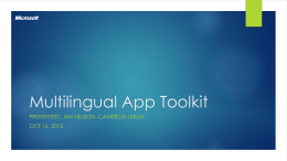 Multilingual App Toolkit