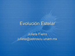 Evolución Estelar - Instituto de Astronomía