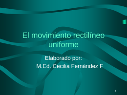El movimiento rectilíneo uniforme