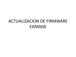 ACTUALIZACION DE FIRMWARE EXPANSE