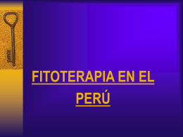 FITOTERAPIA EN EL PERÚ