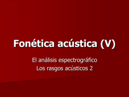 Fonética acústica (V)