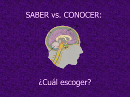 SABER vs. CONOCER: