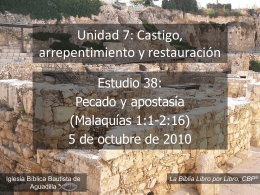 Malaquías - Iglesia Biblica Bautista de Aguadilla,