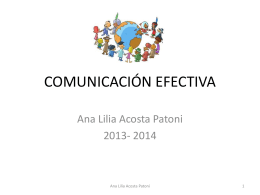 COMUNICACIÓN EFECTIVA - Ana Lilia Acosta Patoni