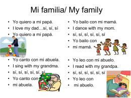 Mi familia/ My family
