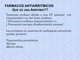 ANTIARRITMICOS - Farmaco2 Dr:Matamoros