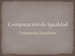 Comparación de Igualdad