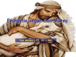 Evangelio San Mateo 25, 31-46