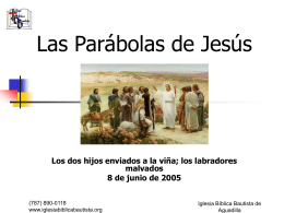 Parábolas de Jesús - Iglesia Biblica Bautista de