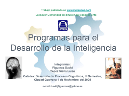 Programas para el Desarrollo de la Inteligencia