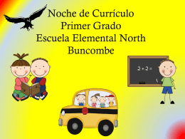 Curriculum Night North Buncombe Elementary School