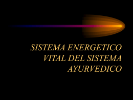 SISTEMA ENERGETICO VITAL DEL SISTEMA AYURVEDICO