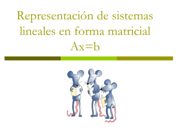Representación de sistemas lineales en forma