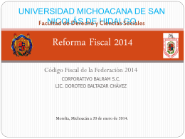 Reforma Fiscal 2014 - Facultad de Contaduría y