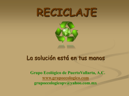 RECICLAJE - Grupo Ecologico Puerto Vallarta -