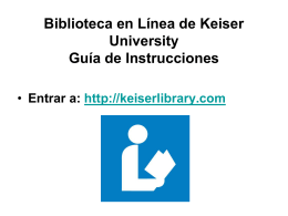 Biblioteca en Línea de Keiser University Guía de