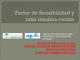 Factor de Sensibilidad y ratio insulina