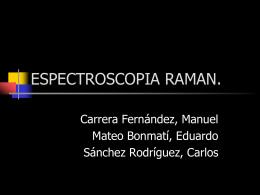 ESPECTROSCOPIA RAMAN. - Universidad de Alicante