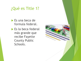 What is Title 1? - WE ARE... CRAWFORD!