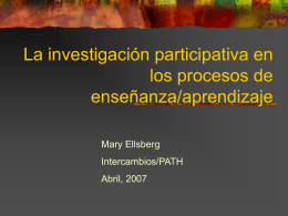 La investigación participativa en los procesos de