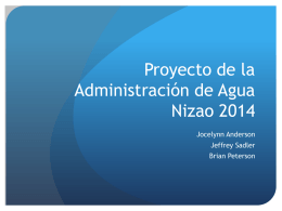 Nizao Water Management Project 2014