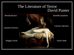 Informe sobre The Literature of Terror de David