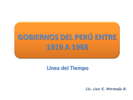 GOBIERNOS DEL PERÚ ENTRE 1919 A 1968