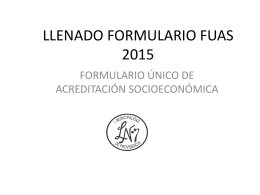 LLENADO FORMULARIO FUAS 2015