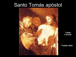 Santo Tomás apóstol - homilias homiletica Jesus