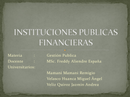 INSTITUCIONES PUBLICAS FINANCIERAS